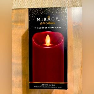 Gold Collection Red Flameless Candle